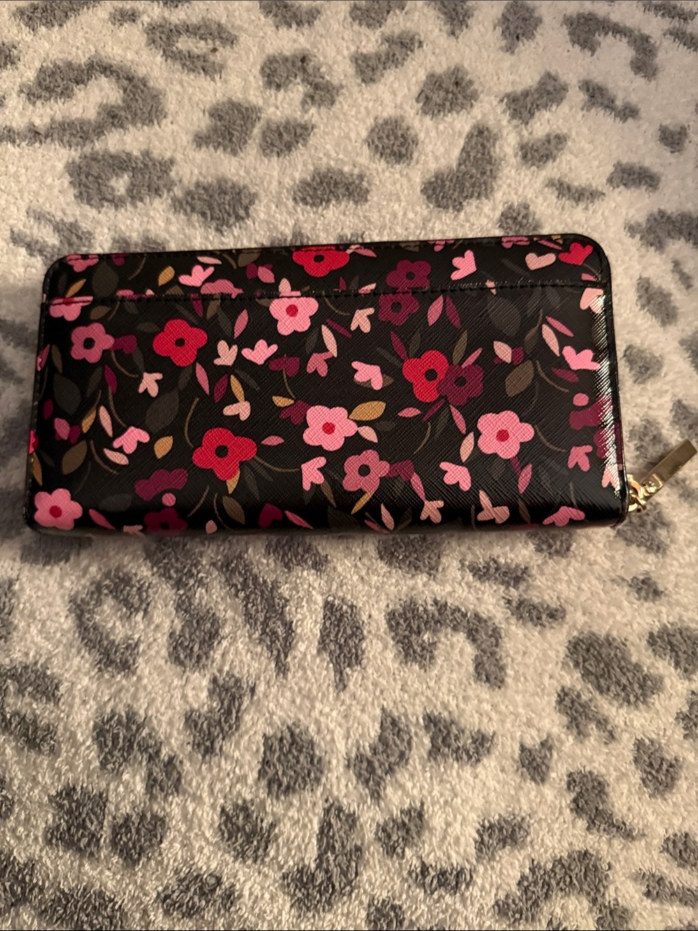 Kate Spade Black Floral Daycation Cameron Street Boho Wallet - Picture 2 of 7